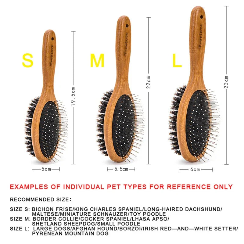 Truelove Double-Sided Pet Grooming Brush – TLK23131 Peaceful Pleasures Health and Wellness