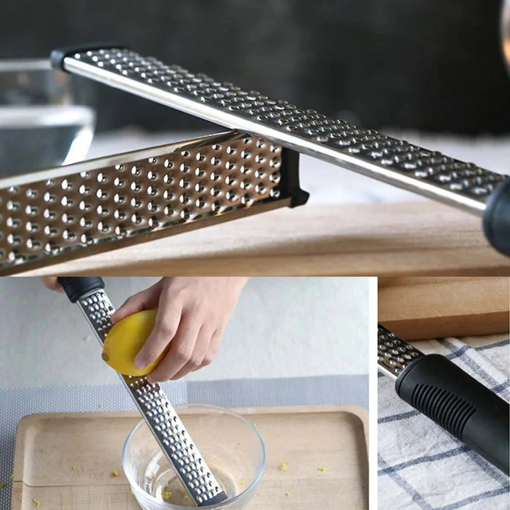 12-Inch Stainless Steel Cheese Grater & Lemon Zester | Chocolate Grater, Fruit Peeler – Multifunctional Kitchen Tool