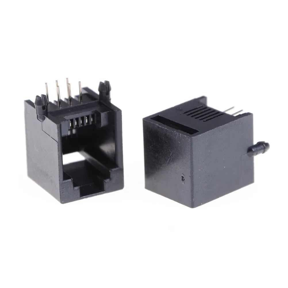 RJ12 RJ11 6P6C Crystal Female Socket Connectors – 10 Pack