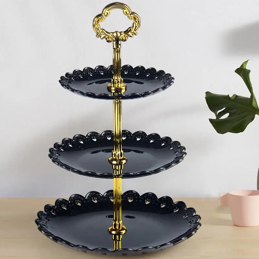 3-Tier Detachable Cake Stand – Plastic Dessert, Fruit & Cupcake Display for Weddings, Birthdays & Parties Peaceful Pleasures Health and Wellness