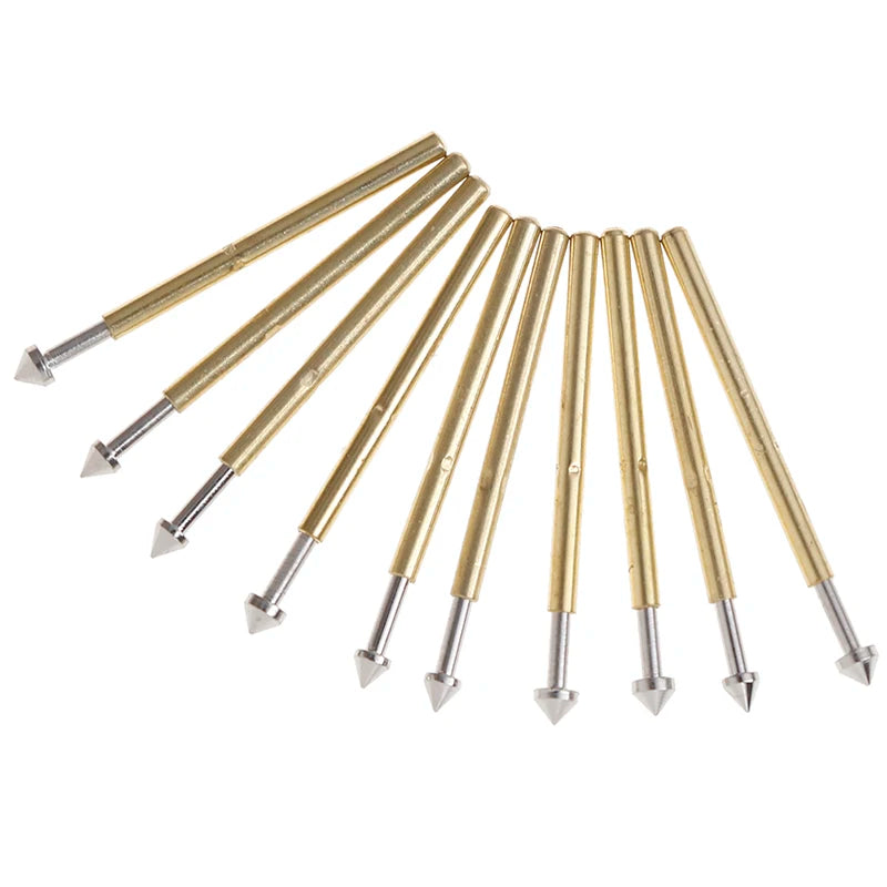 100pcs P75-E2/E3 Gold Plated Spring Pogo Pin Test Probes 1.3mm