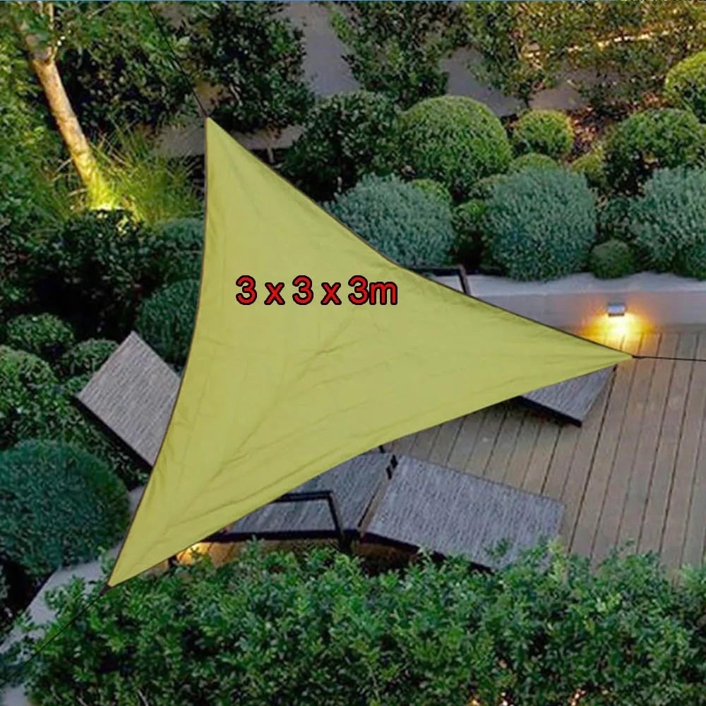 6x6x6m Triangle Sun Shade Sail – 90% UV Block, Waterproof