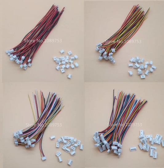 Micro JST 1.25mm 1.25 JST 2P 3P 4P 5P 6P 8Pin Female Connector Plug + Male Plug With Wire 20sets Peaceful Pleasures Health and Wellness 3 Pin