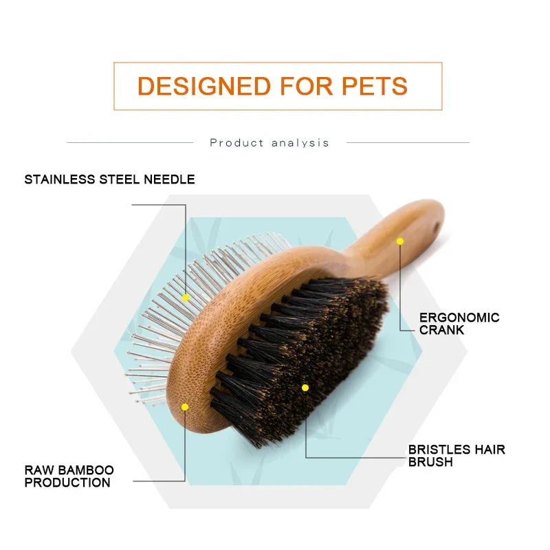 Truelove Double-Sided Pet Grooming Brush – TLK23131 Peaceful Pleasures Health and Wellness