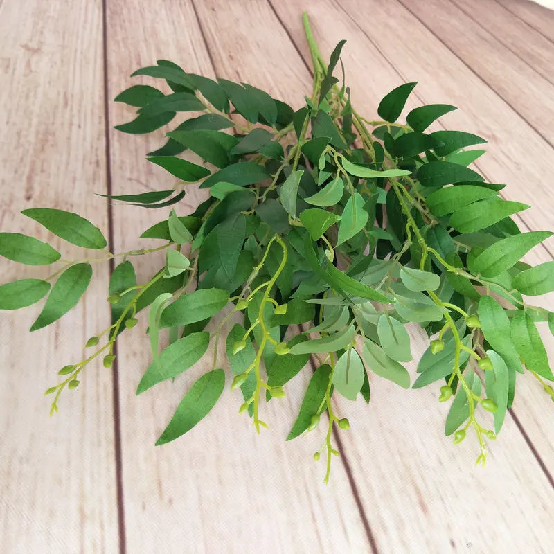 YO CHO Artificial Willow Leaf Silk Bouquet | Wedding Home Décor