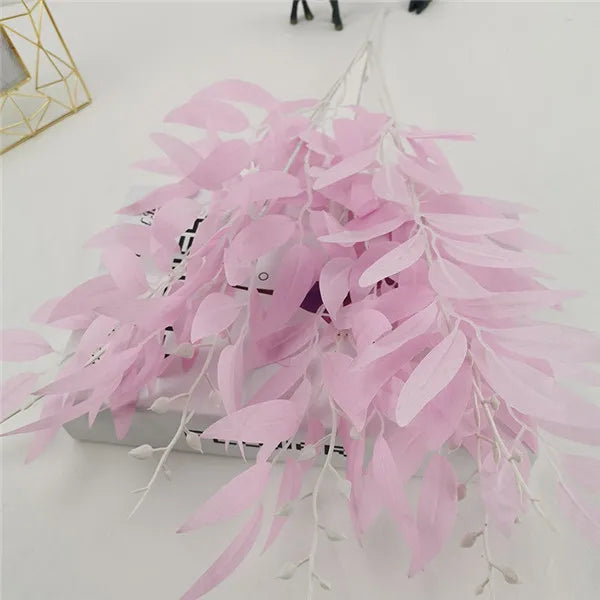 YO CHO Artificial Willow Leaf Silk Bouquet | Wedding Home Décor