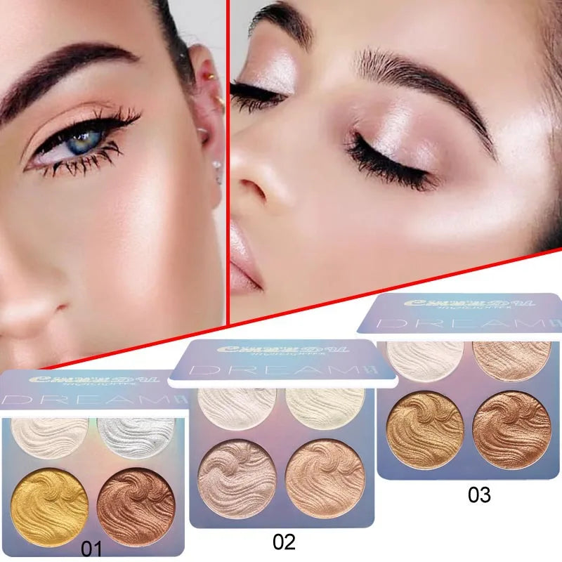CMAADU Chameleon Shimmer Highlighter Palette | Glow Powder