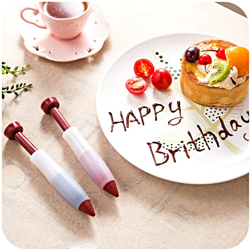 Silicone Food Writing Pen Chocolate Decorating Tools Cake Mold Cream Cup Cookie Icing Piping Pastry Nozzles Kitchen Accessories Peaceful Pleasures Health and Wellness