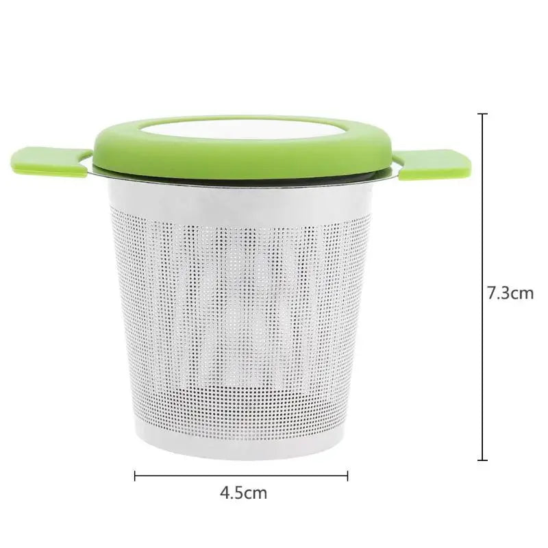 Stainless Steel Tea Infuser Basket – Fine Mesh Strainer with Lid & Handles