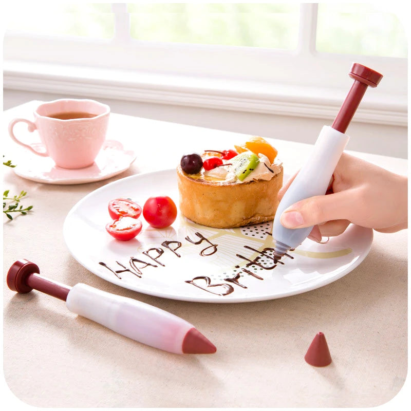 Silicone Food Writing Pen Chocolate Decorating Tools Cake Mold Cream Cup Cookie Icing Piping Pastry Nozzles Kitchen Accessories Peaceful Pleasures Health and Wellness