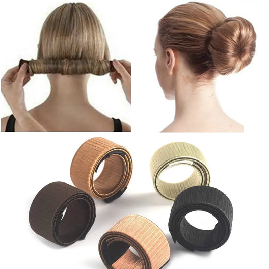 6-Color DIY Magic Bun Maker & French Twist Hair Braider Tool Hair Bun Maker Peaceful Pleasures Health and Wellness black