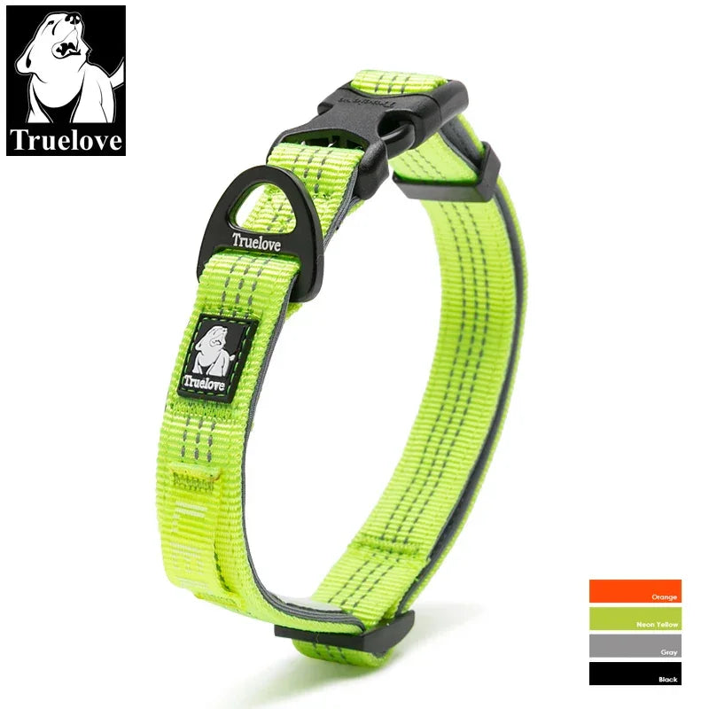 Truelove Dog Collars Set 3M Reflective Collar for Small Medium Large Dogs Puppy Adjustable Padded Soft Nylon Comfy Neck TLC5271 Peaceful Pleasures Health and Wellness