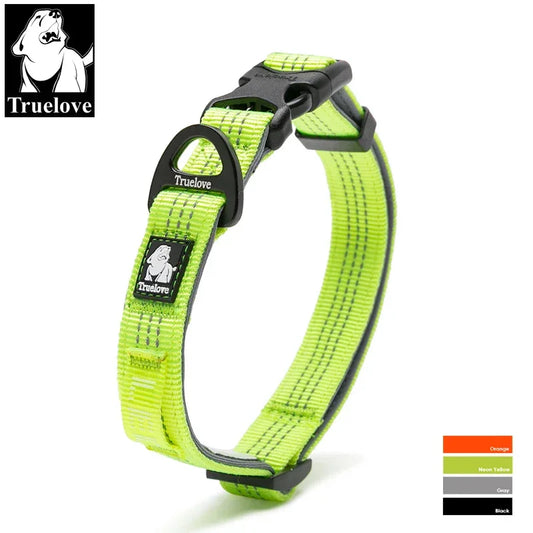 Truelove Dog Collars Set 3M Reflective Collar for Small Medium Large Dogs Puppy Adjustable Padded Soft Nylon Comfy Neck TLC5271 Peaceful Pleasures Health and Wellness