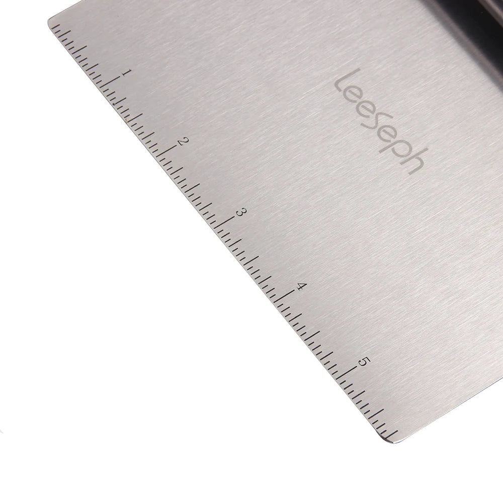 Leeseph Multi-purpose Stainless Steel Scraper & Chopper, Dough Scraper, Pizza Dough Cutter , kitchen tools Peaceful Pleasures Health and Wellness