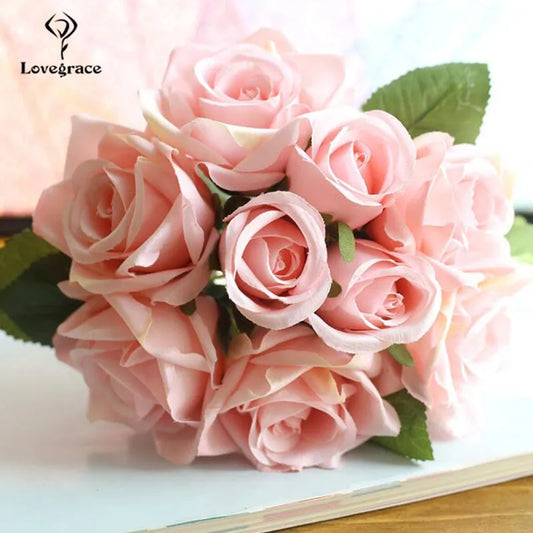 Silk Rose Wedding Bouquet – Artificial Bridal Flowers | Lovegrace Artificial Wedding Bouquet Peaceful Pleasures Health and Wellness