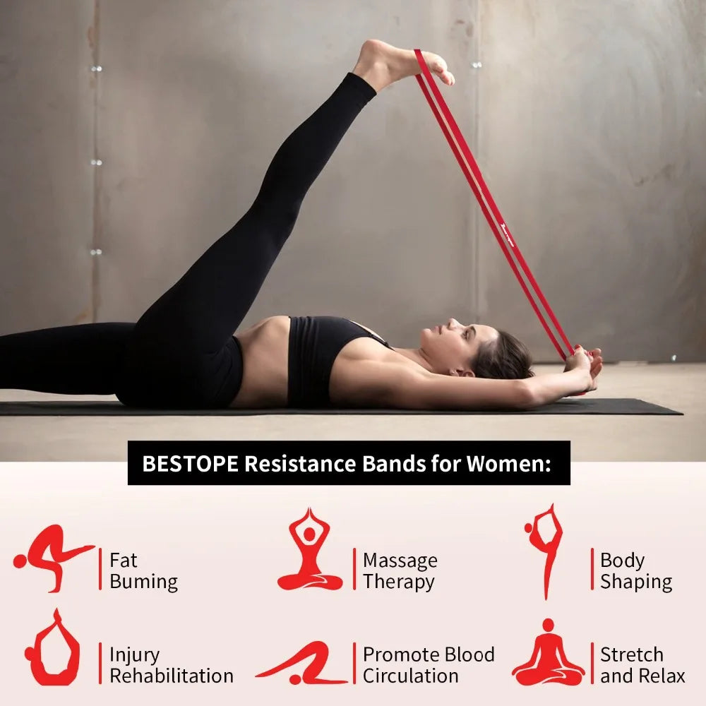 Resistance Bands for Gym & Home – Yoga, Pilates & Strength