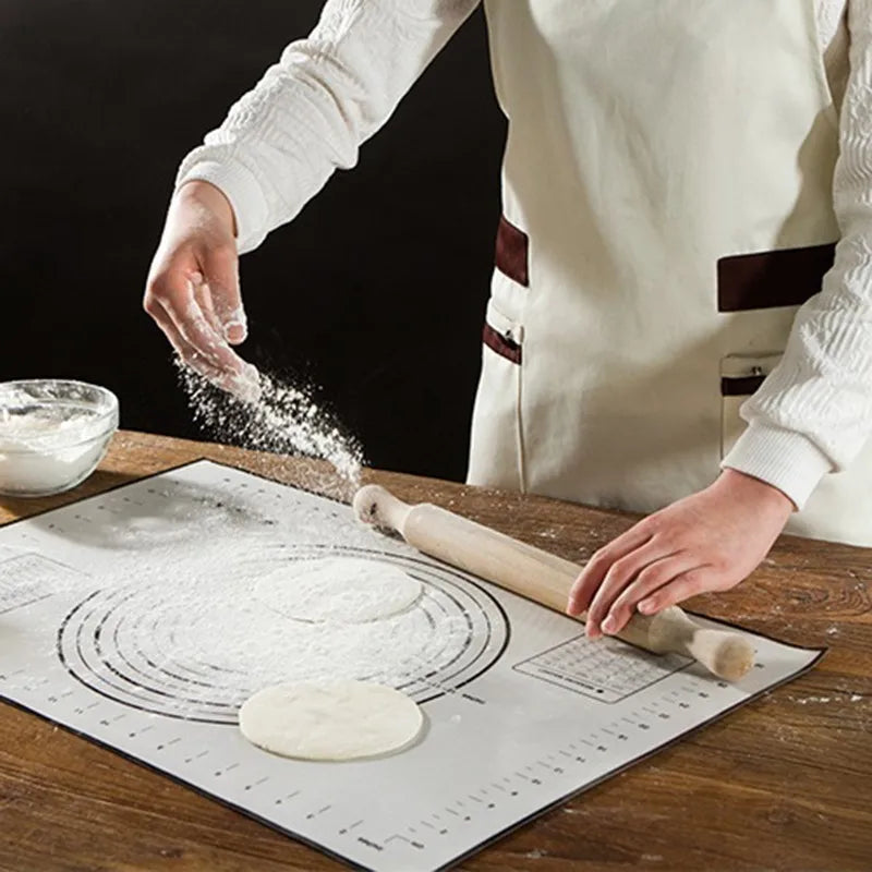 Silicone Baking Mat with Scale – Non-Stick Rolling Dough, Fondant & Pastry Mat | BPA-Free | 3 Sizes, 6 Colors