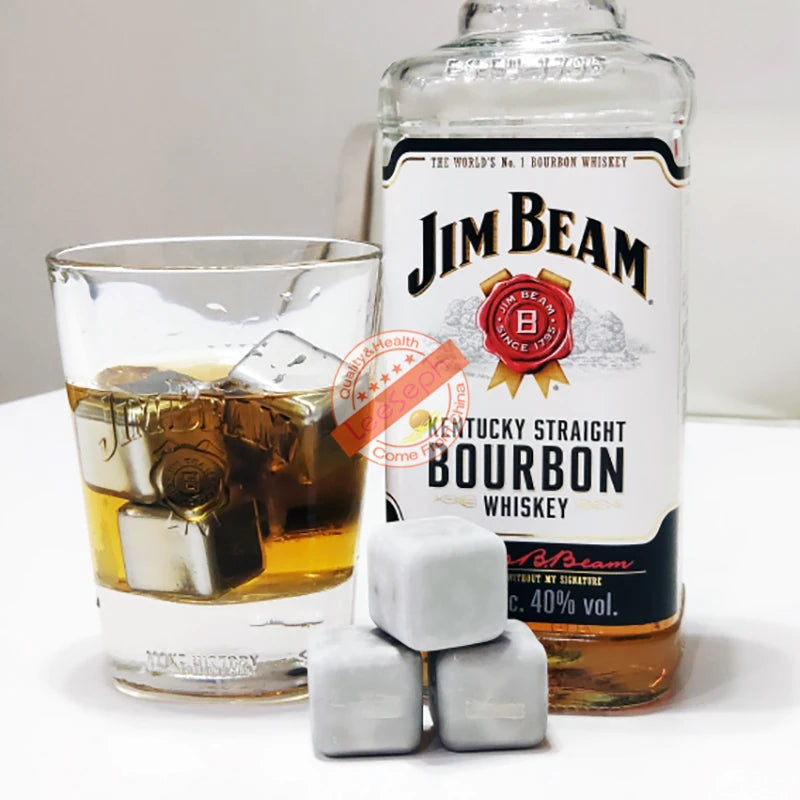 Stainless Steel Ice Cubes, Reusable Chilling Stones for Whiskey Wine, Keep Your Drink Cold Longer, SGS Test Pass Peaceful Pleasures Health and Wellness