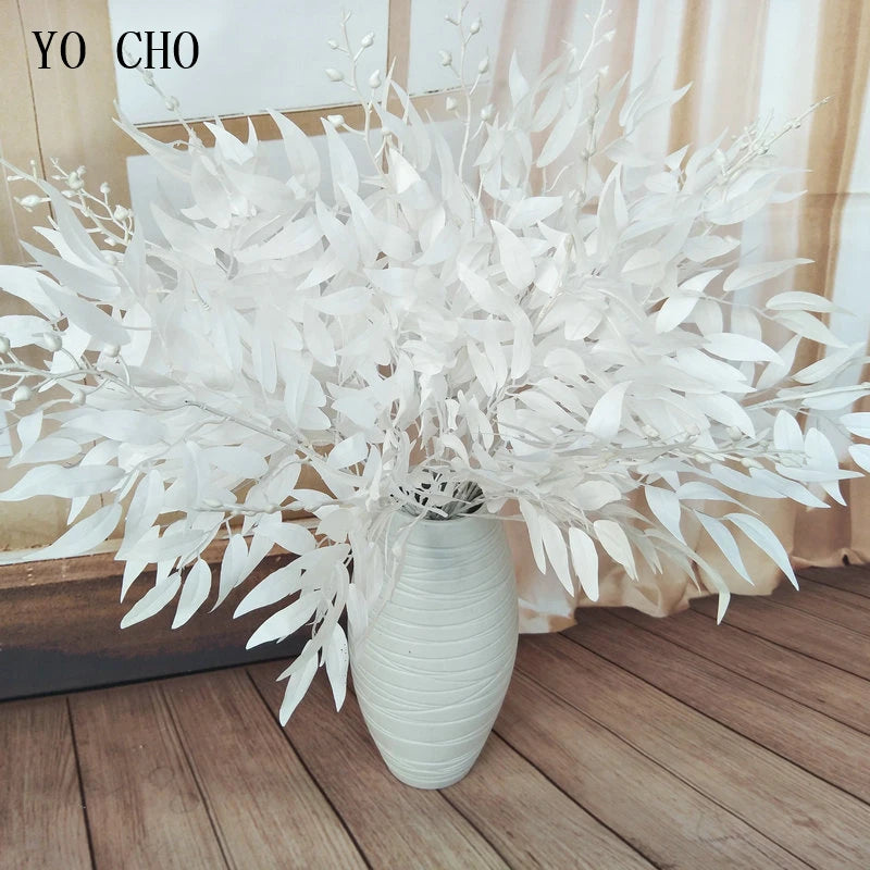YO CHO Artificial Willow Leaf Silk Bouquet | Wedding Home Décor