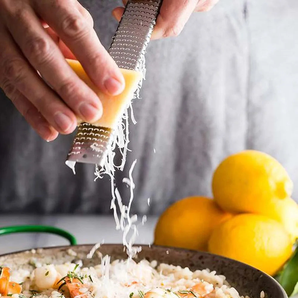 12-Inch Stainless Steel Cheese Grater & Lemon Zester | Chocolate Grater, Fruit Peeler – Multifunctional Kitchen Tool