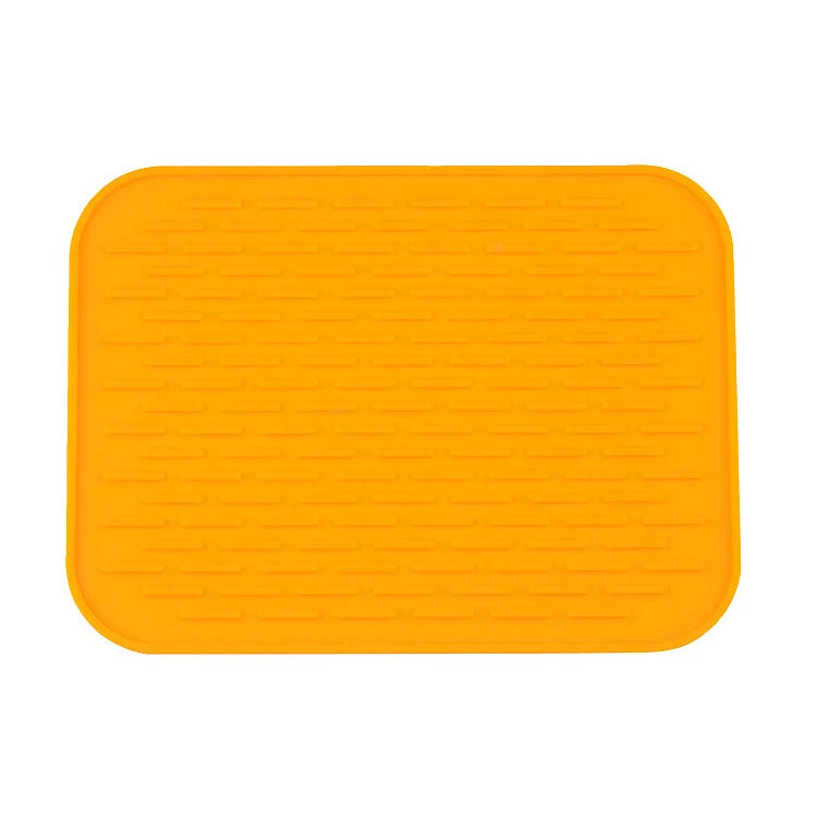 Silicone Pot Holder trivet Mat jar Opener, spoon Rest Garlic Peeler, Non Slip, durable, dishwasher Safe, heat Resistant Hot Pads Peaceful Pleasures Health and Wellness Orange 21.5x15.5 cm China Mainland