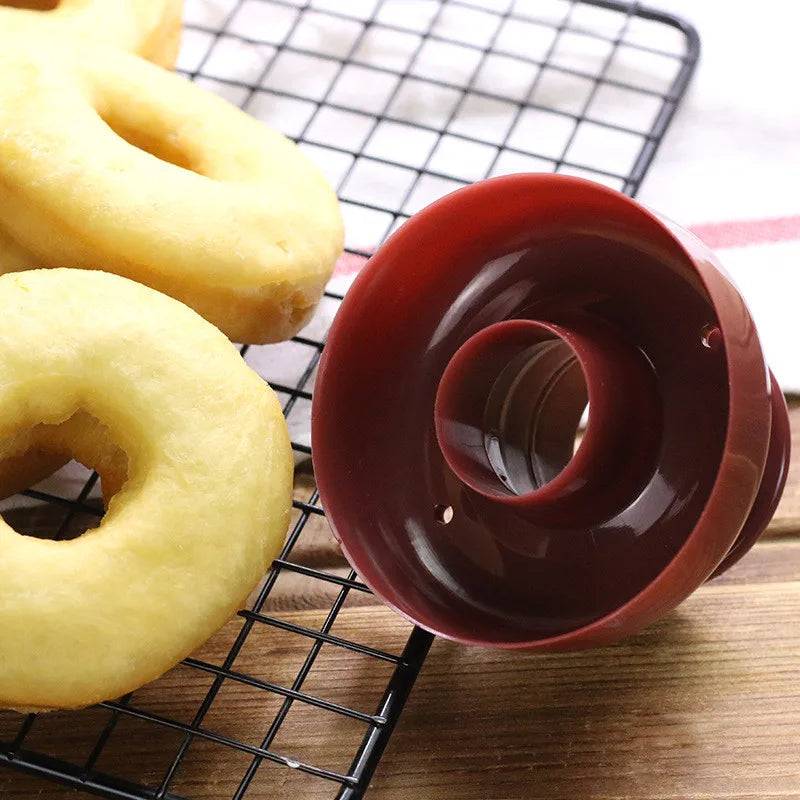 4-Style Donut Maker & Cutter Mold Set – Food-Grade Plastic DIY Doughnut, Fondant & Pastry Baking Tool