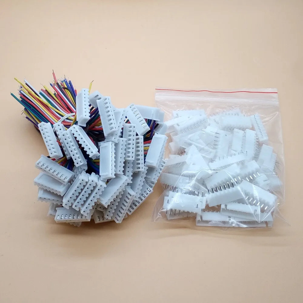 100Sets XH Pitch 2.54mm 2Pin 3Pin 4Pin 5/6/7/8/9/10 Pin Single-Head Wire To Board Connector 10cm 26AWG With Socket Peaceful Pleasures Health and Wellness