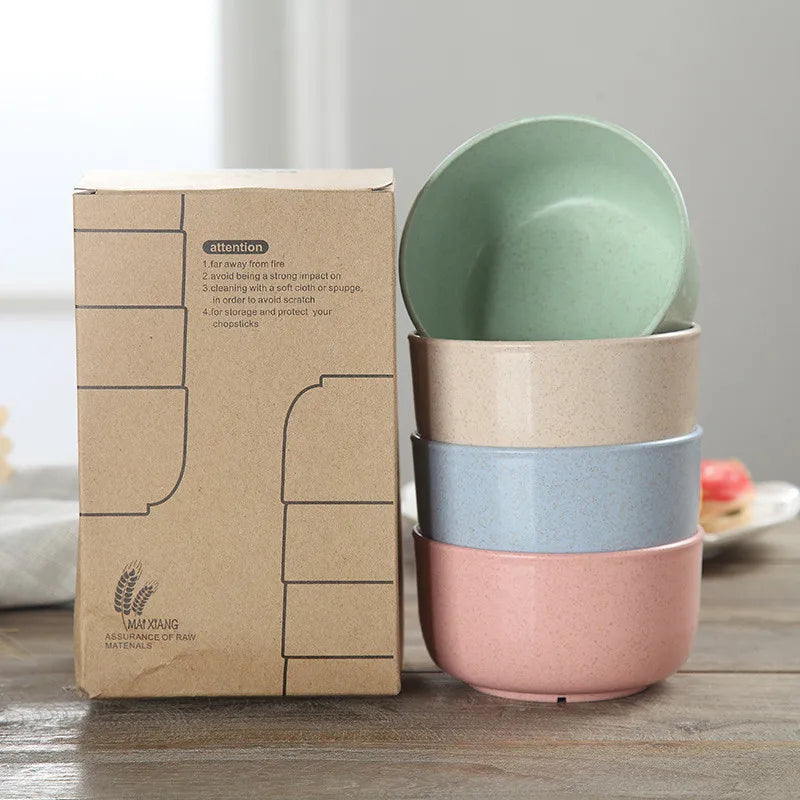 4.5Inch Tableware Soup Rice Salad Cereal Noodles Eco-friendly Bowl Dish Bowl Soup Rice Bowl for Kitchen Children Food Container Peaceful Pleasures Health and Wellness
