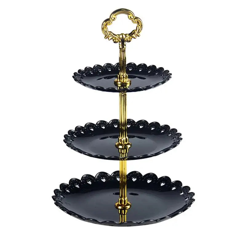 3-Tier Detachable Cake Stand – Plastic Dessert, Fruit & Cupcake Display for Weddings, Birthdays & Parties