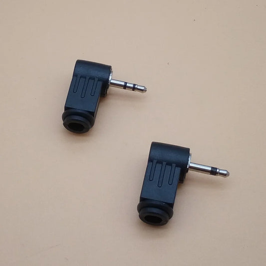 5pcs 2.5mm Audio Dual Channel Steoro Male Jack Plug 2.5 mm 2 Pole / 3 Pole Right Angle Plugs for Phone Headset Peaceful Pleasures Health and Wellness 2 Pole