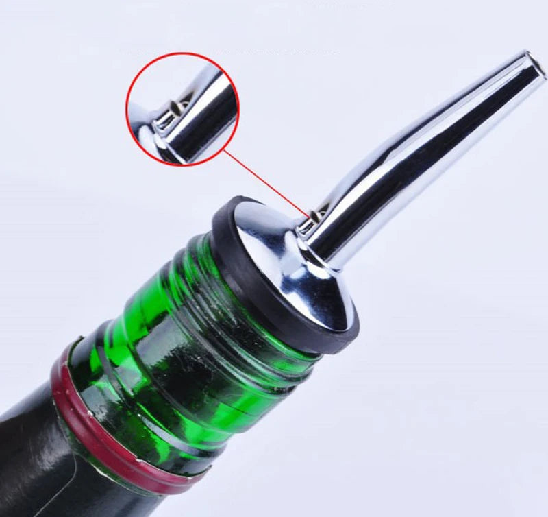 4-Pack Stainless Steel Wine & Liquor Bottle Pourer Spouts – Dispenser Stoppers for Bar, Home & Restaurant