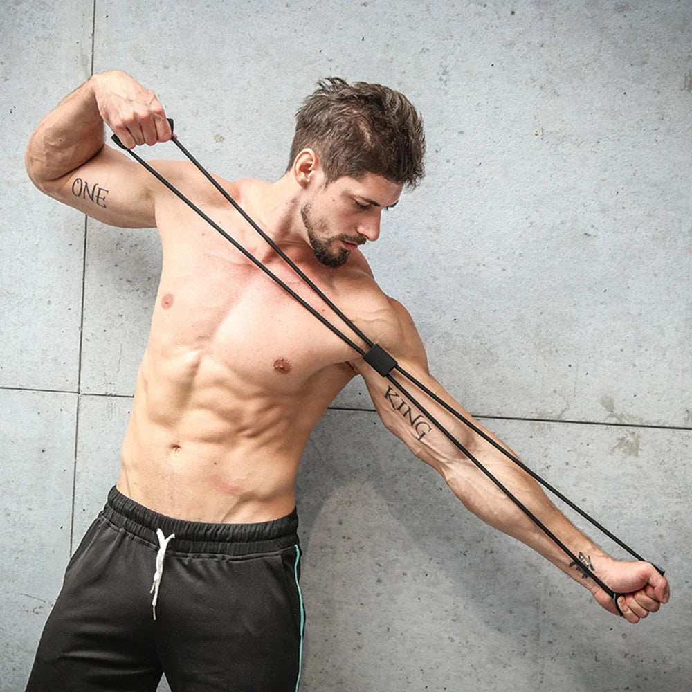 8-Shape Resistance Band Chest Expander – Yoga & Gym Fitness