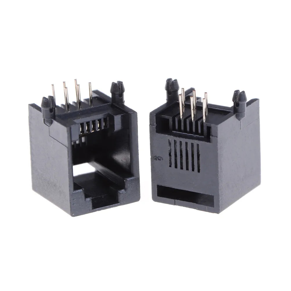 RJ12 RJ11 6P6C Crystal Female Socket Connectors – 10 Pack