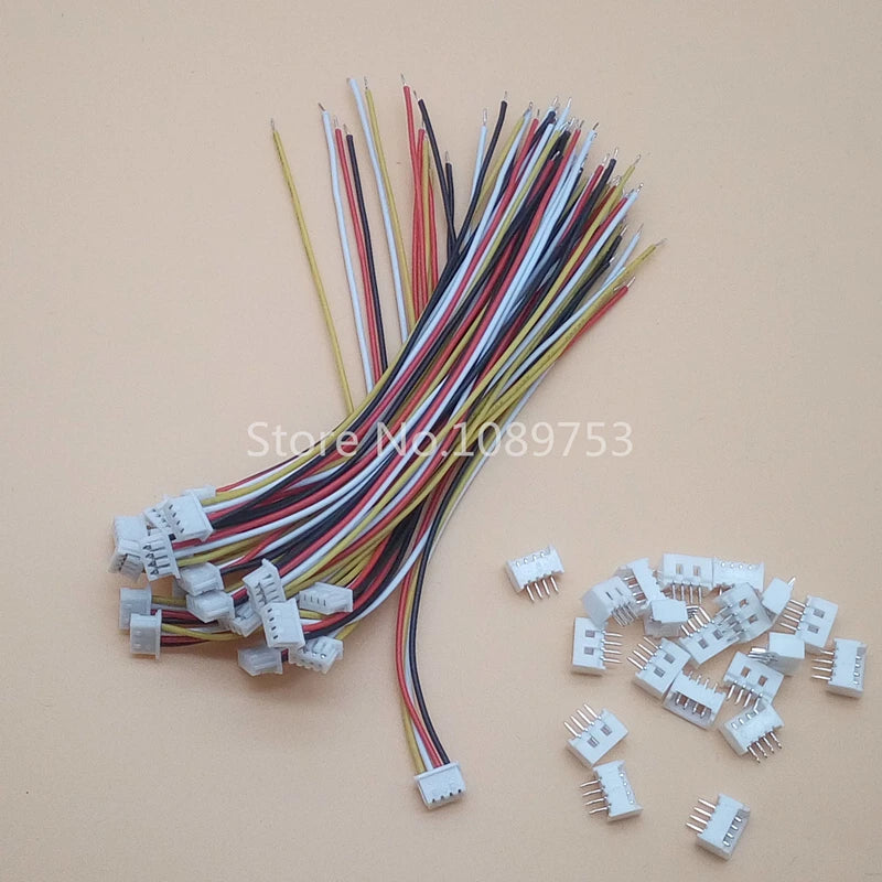 Micro JST 1.25mm 1.25 JST 2P 3P 4P 5P 6P 8Pin Female Connector Plug + Male Plug With Wire 20sets Peaceful Pleasures Health and Wellness