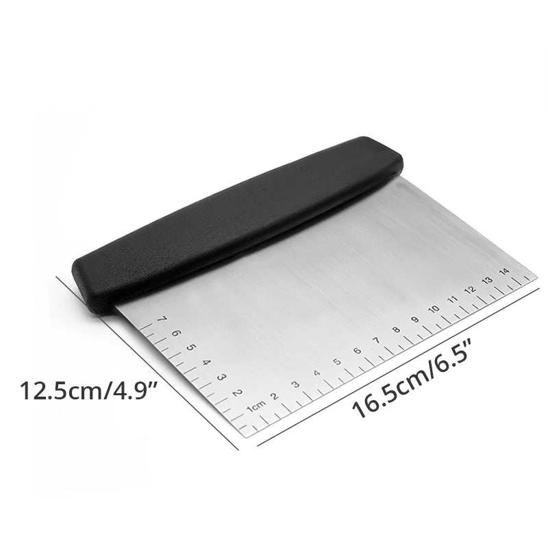 Leeseph Multi-purpose Stainless Steel Scraper & Chopper, Dough Scraper, Pizza Dough Cutter , kitchen tools Peaceful Pleasures Health and Wellness D