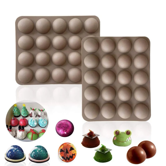 Ball Sphere Silicone Mold – Chocolate, Cake, Candy & Soap Silicone Baking Mold Oasis Select randomly color