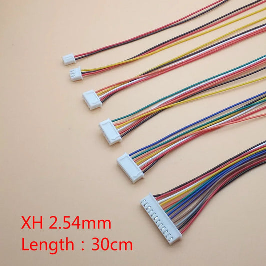 10pcs/lot JST XH 2.54 2/3/4/5/6/7/8/9/10 Pin Pitch 2.54mm Connector Plug Wire Cable 30cm Length 26AWG Peaceful Pleasures Health and Wellness 10pcs 3P 30cm