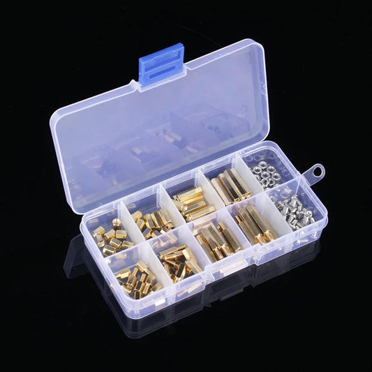 120Pcs/Set M3 Male Female Brass Standoff Spacer PCB Board Hex Screws Nut Assortment Peaceful Pleasures Health and Wellness Default Title