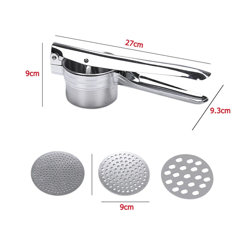 Stainless Steel Potato Ricer & Masher with 3 Discs | CHANSUNRUN