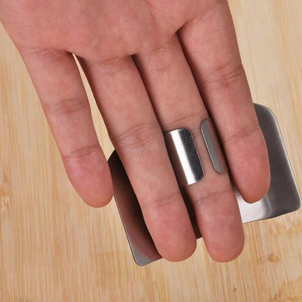 Finger Guard Protect Stainless Steel Finger Hand Protector Guard Knife Slice Chop Shield Kitchen Tool Peaceful Pleasures Health and Wellness