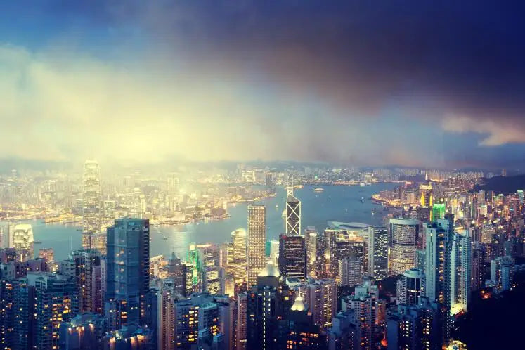 Landsacpe Posters and Prints Wall Art Canvas Painting Beautiful City View of Hong Kong Pictures for Living Room Cuadros Decor Peaceful Pleasures Health and Wellness NP115 50x75cm No Frame