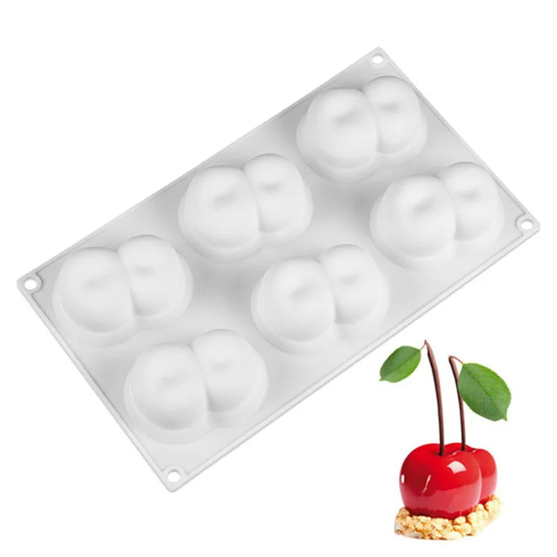 Cherry Shape Silicone Mold Cake Mold DIY 3D Fruit Mouse Mould Cupcake Cookie Muffin Soap Moule Baking Tools Peaceful Pleasures Health and Wellness Default Title