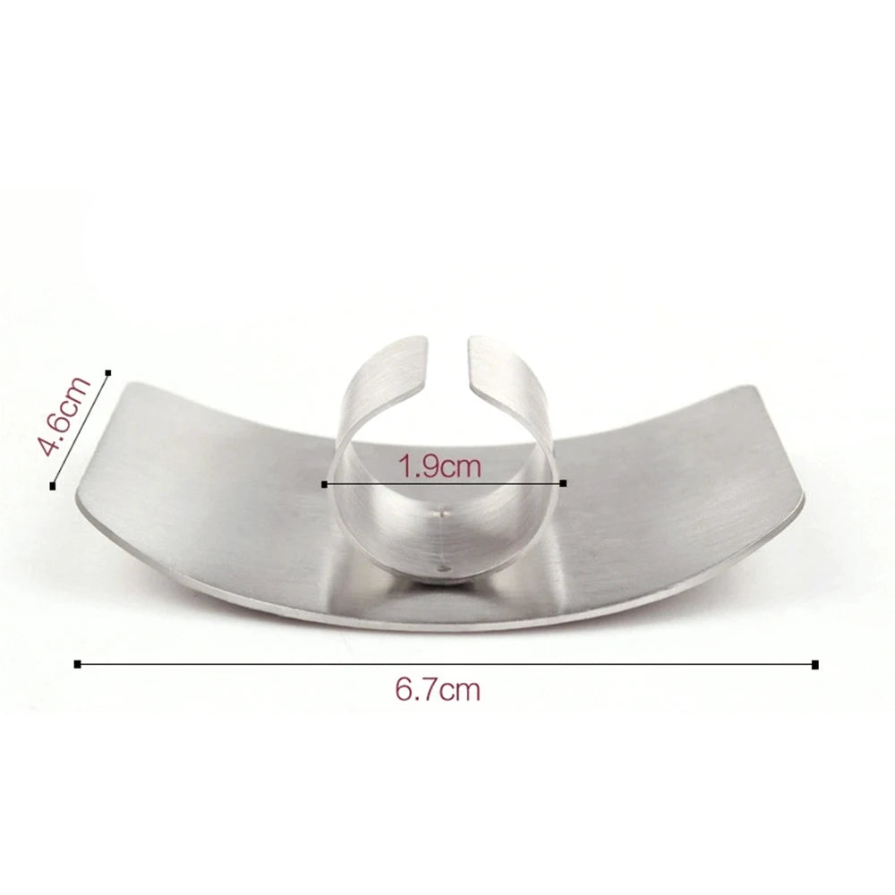 Finger Guard Protect Stainless Steel Finger Hand Protector Guard Knife Slice Chop Shield Kitchen Tool Peaceful Pleasures Health and Wellness