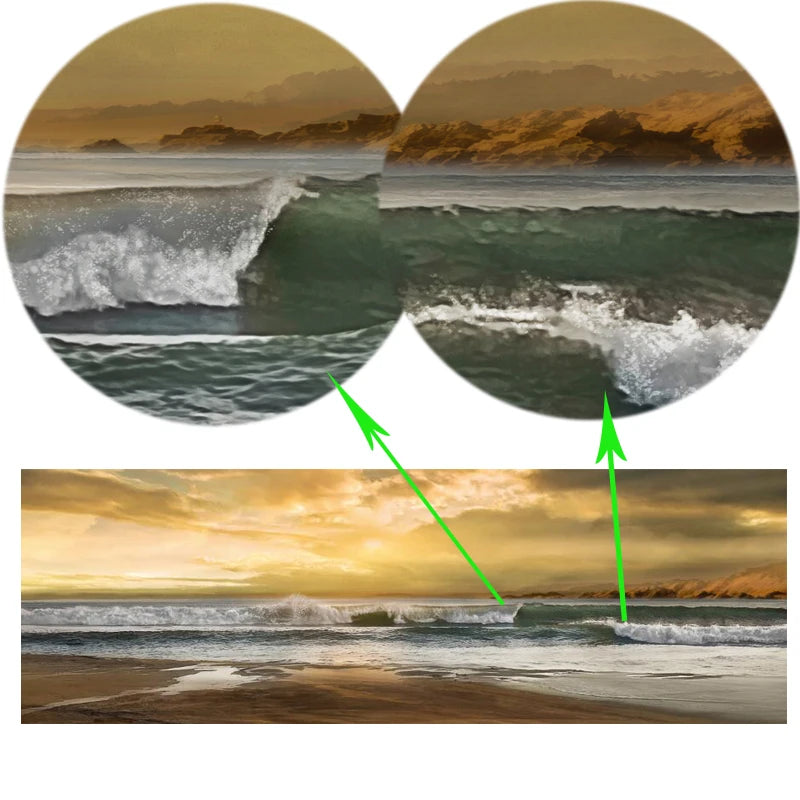 Abstract Seascape Oil Painting Posters and Prints Wall Art Canvas Painting Wave and Beach Picture for Living Room Decor No Frame Peaceful Pleasures Health and Wellness