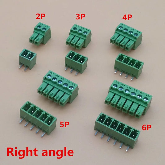 10 Sets 3.81mm 2/3/4/5/6/7/8 pin Right Angle Terminal Plug Type 3.81 Pitch Connector Pcb Screw Terminal Block Peaceful Pleasures Health and Wellness 2P