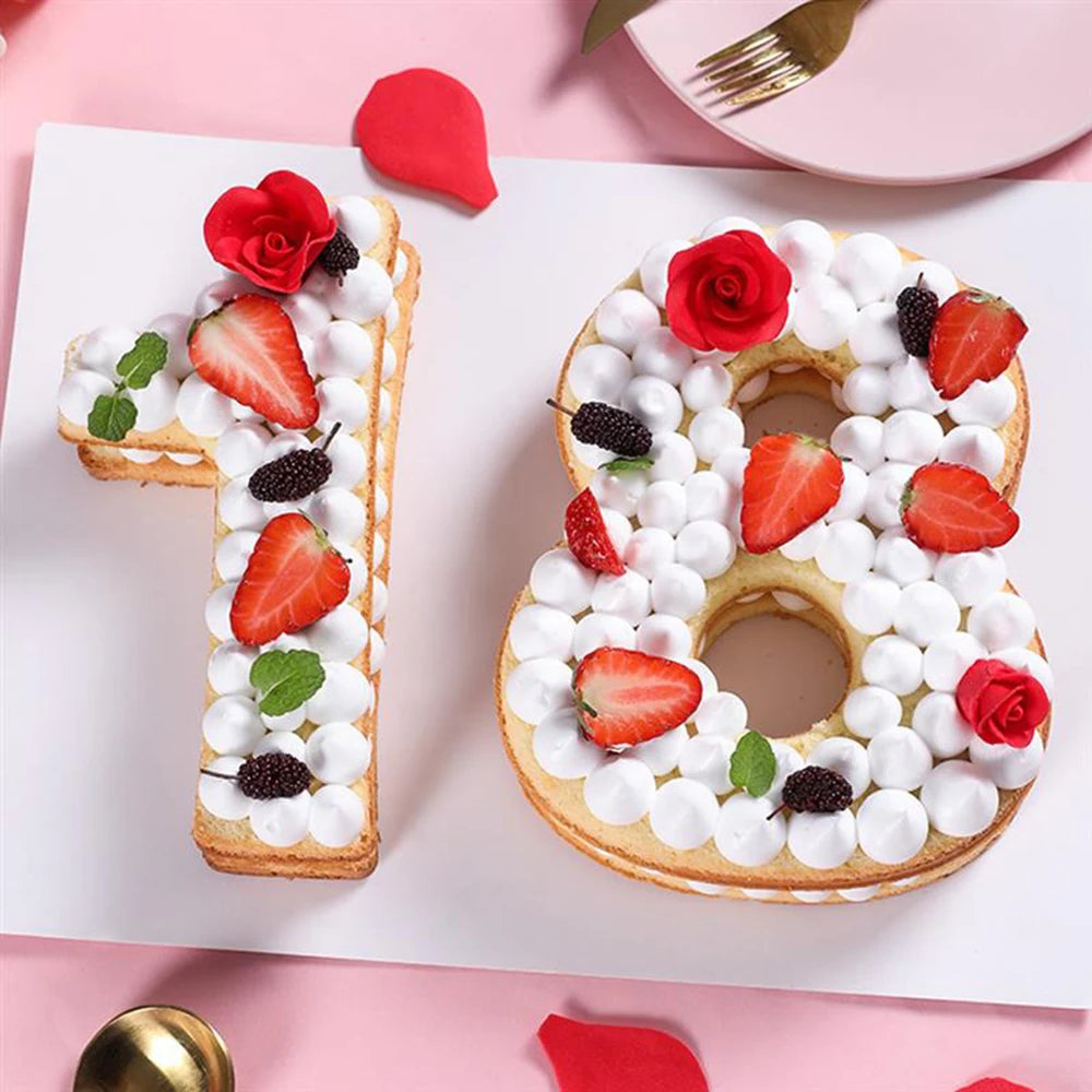 Large Size Silicone Digital 0-9 Cake Mold Cake Numbers Shape Cake Mould Decoration Tool for Wedding Birthday Anniversary Peaceful Pleasures Health and Wellness