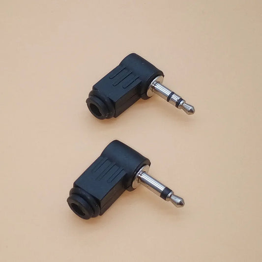 4pcs 3.5mm 2pole 3pole Audio Mono Stereo Male Jack Plug Right Angle Plugs for Phone Headset Peaceful Pleasures Health and Wellness 4Pcs 3 pole