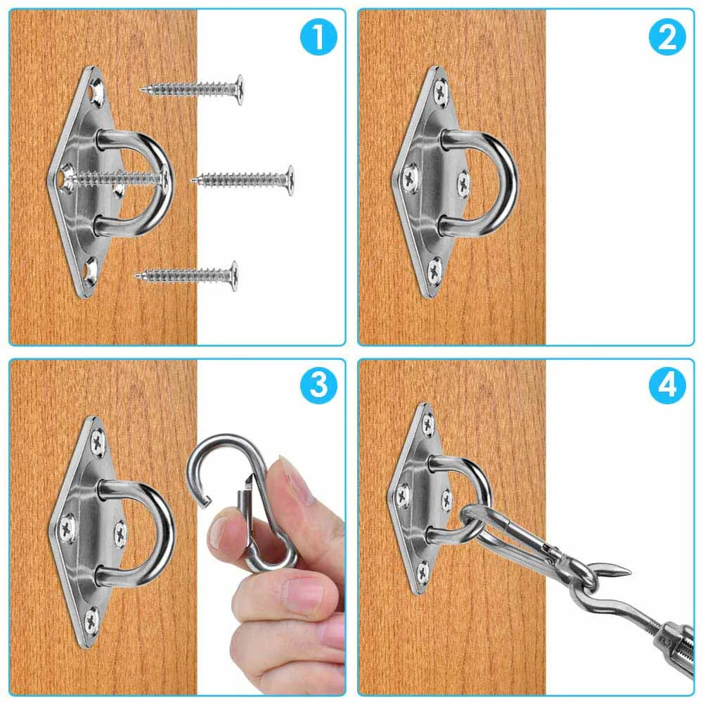 316 Stainless Steel Shade Sail Hardware Kit – Hooks & Screws