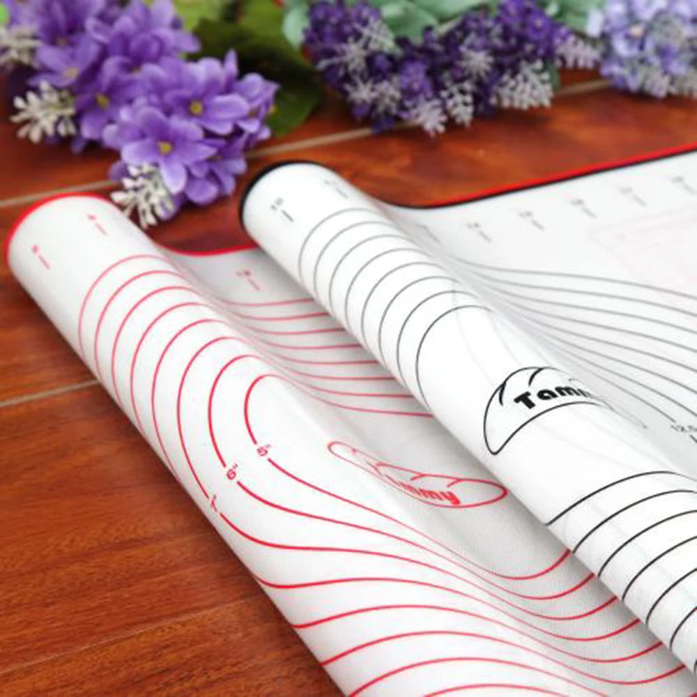 Thicken Paltinum Silicone Mat Knead Flour Pad Slim Non-stick Cooking Baking Mats Oven Cake Placemat 30X40cm Peaceful Pleasures Health and Wellness