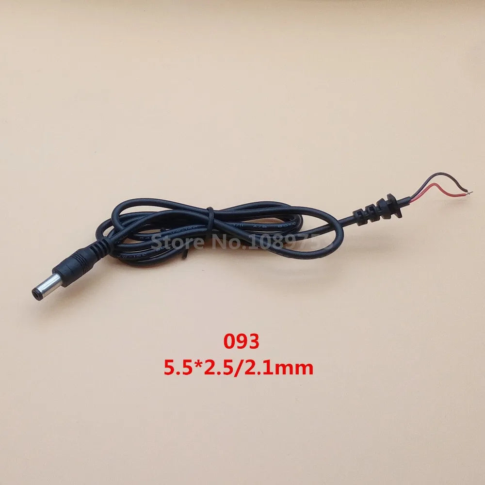 1Pcs Adapter Output Power Cord DC Male Plug with 100cm Cable 5.5*2.5/2.1 4.0*1.7 3.5*1.35 2.5*0.7mm Peaceful Pleasures Health and Wellness